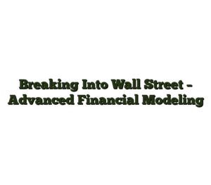 Breaking Into Wall Street – Advanced Financial Modeling