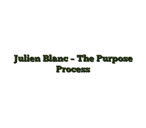 Julien Blanc – The Purpose Process